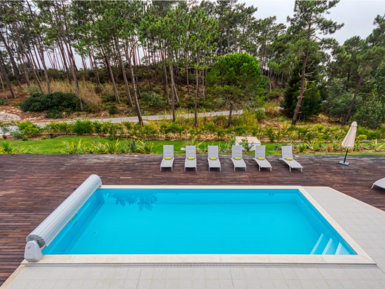 vista_piscina MORADIA NO NADADOURO – LAGOA DE ÓBIDOS – CALDAS DA RAINHA