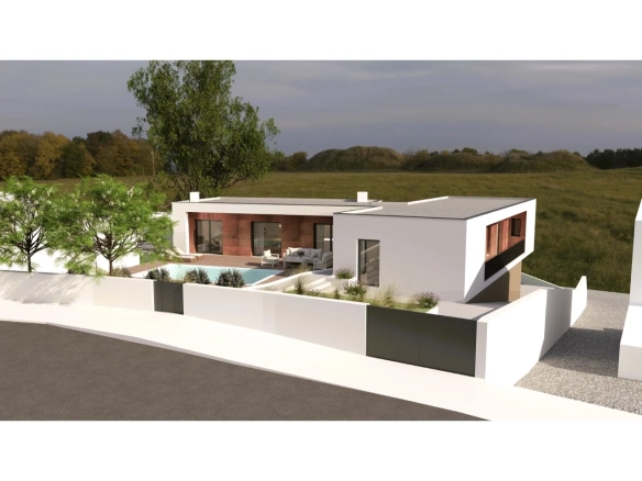 Magnifica moradia contemporânea em fase de acabamentos