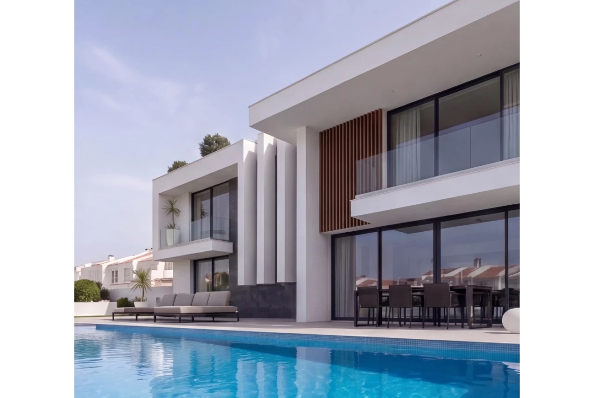 Moradia isolada com piscina apenas a 400 m da praia