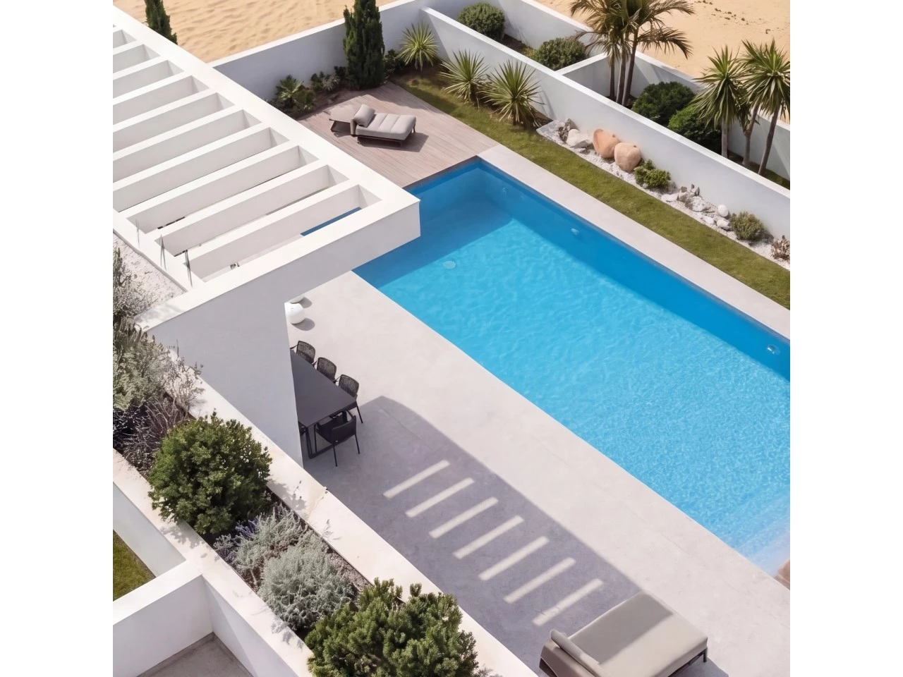 Moradia isolada com piscina apenas a 400 m da praia